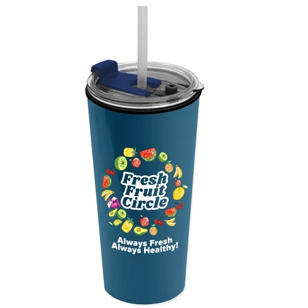 18 oz. Double-Wall Insulated Travel/ Coffee Cup with 2-in-1 Flip and... from ASI 40480 Koozie Group