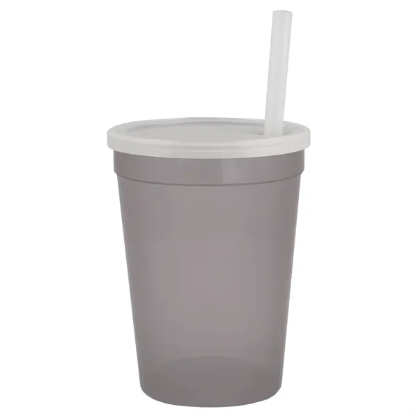 Molded in USA 16 oz. Stadium Cup with Lid & Straw... from ASI 40480 Koozie Group