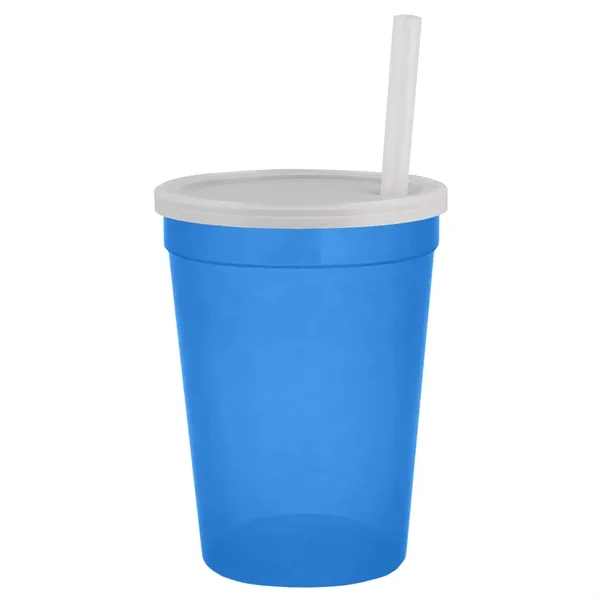 Molded in USA 16 oz. Stadium Cup with Lid & Straw... from ASI 40480 Koozie Group