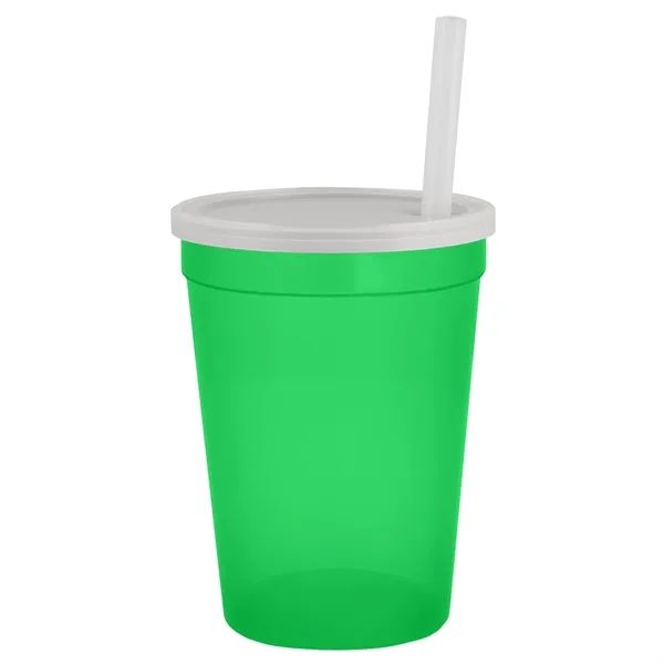 Molded in USA 16 oz. Stadium Cup with Lid & Straw... from ASI 40480 Koozie Group