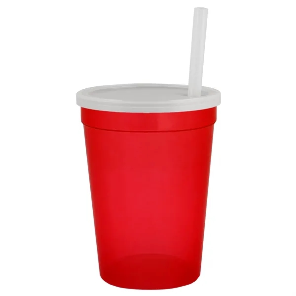 Molded in USA 16 oz. Stadium Cup with Lid & Straw... from ASI 40480 Koozie Group