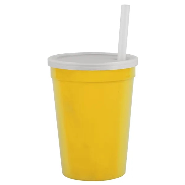 Molded in USA 16 oz. Stadium Cup with Lid & Straw... from ASI 40480 Koozie Group