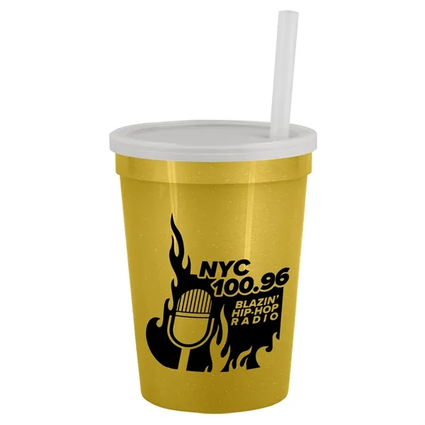 Molded in USA 16 oz. Stadium Cup with Lid & Straw... from ASI 40480 Koozie Group