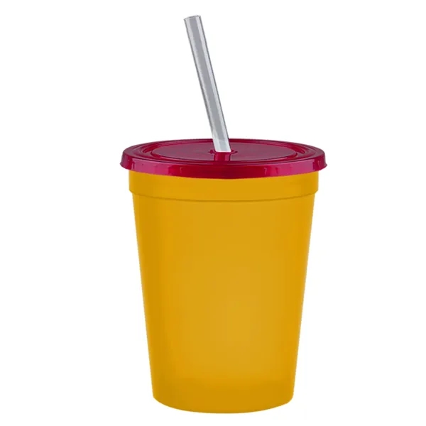 Molded in USA 16 oz. Stadium Cup with Lid & Straw... from ASI 40480 Koozie Group
