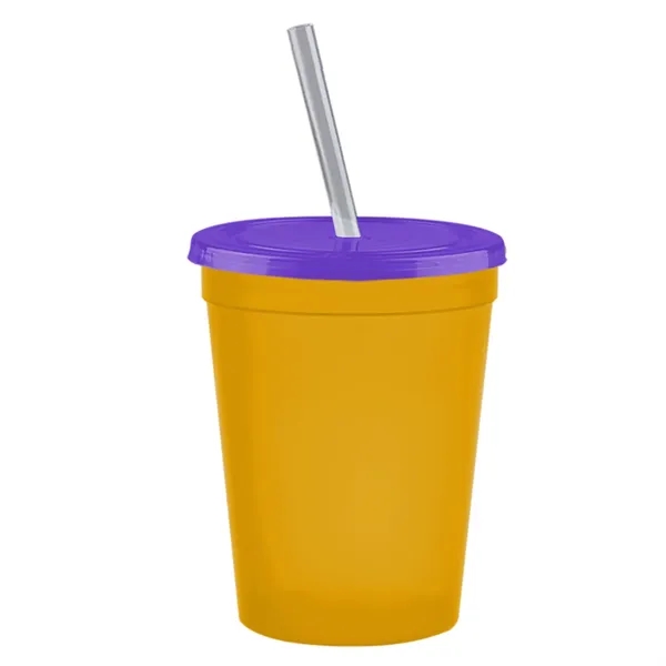 Molded in USA 16 oz. Stadium Cup with Lid & Straw... from ASI 40480 Koozie Group