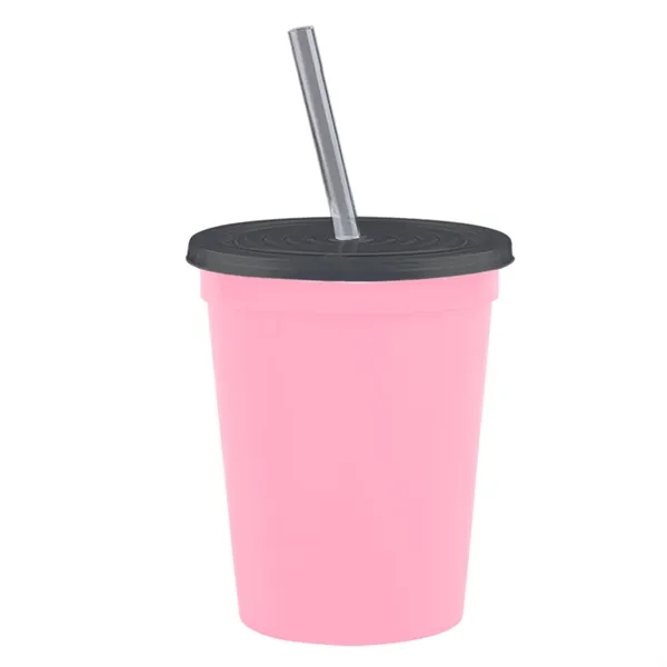 Molded in USA 16 oz. Stadium Cup with Lid & Straw... from ASI 40480 Koozie Group