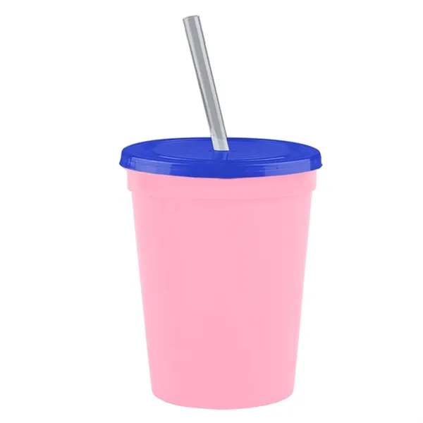 Molded in USA 16 oz. Stadium Cup with Lid & Straw... from ASI 40480 Koozie Group