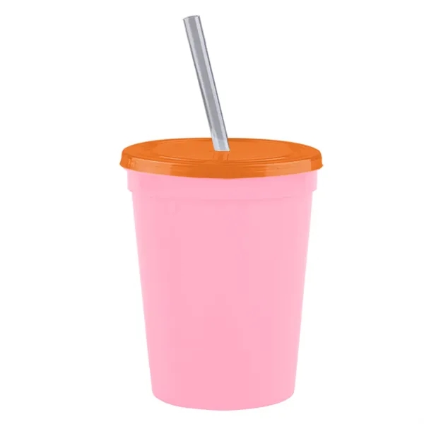 Molded in USA 16 oz. Stadium Cup with Lid & Straw... from ASI 40480 Koozie Group