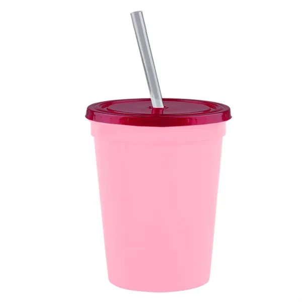 Molded in USA 16 oz. Stadium Cup with Lid & Straw... from ASI 40480 Koozie Group