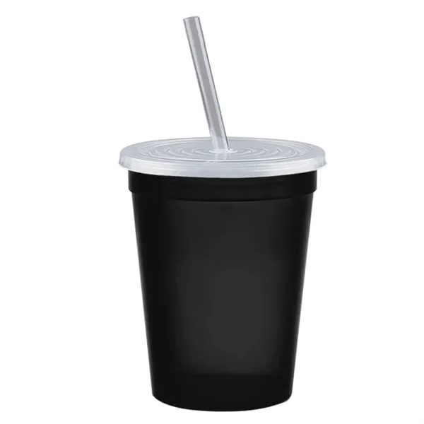 Molded in USA 16 oz. Stadium Cup with Lid & Straw... from ASI 40480 Koozie Group