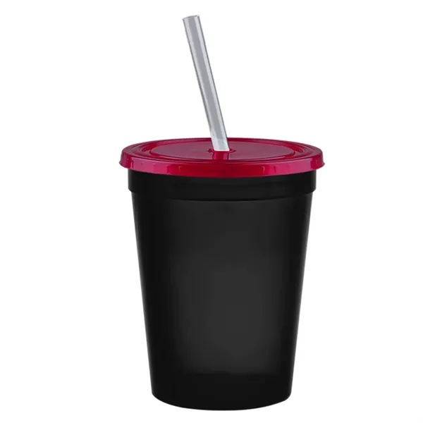Molded in USA 16 oz. Stadium Cup with Lid & Straw... from ASI 40480 Koozie Group