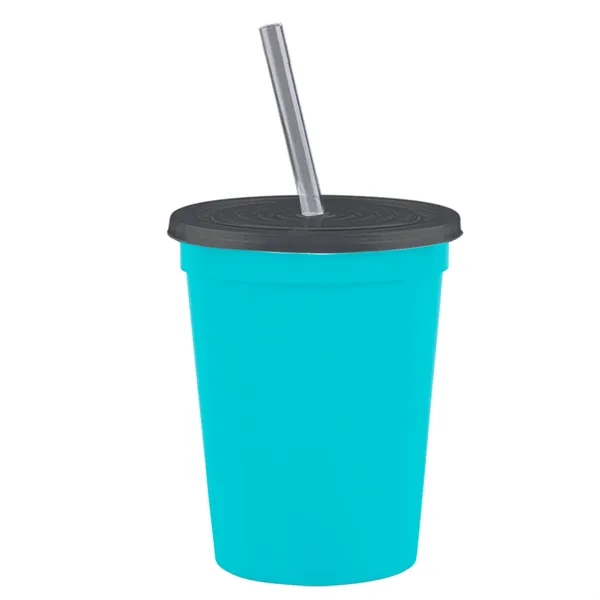 Molded in USA 16 oz. Stadium Cup with Lid & Straw... from ASI 40480 Koozie Group