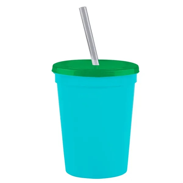 Molded in USA 16 oz. Stadium Cup with Lid & Straw... from ASI 40480 Koozie Group