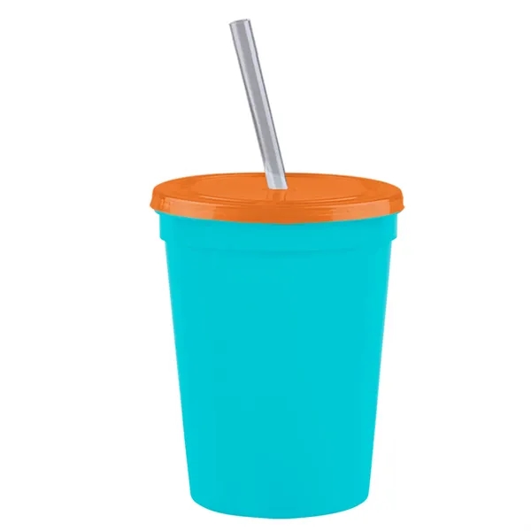 Molded in USA 16 oz. Stadium Cup with Lid & Straw... from ASI 40480 Koozie Group