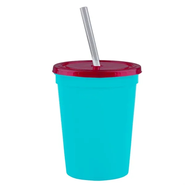 Molded in USA 16 oz. Stadium Cup with Lid & Straw... from ASI 40480 Koozie Group