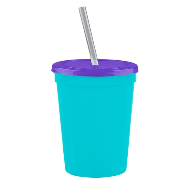 Molded in USA 16 oz. Stadium Cup with Lid & Straw... from ASI 40480 Koozie Group
