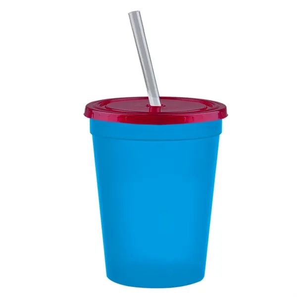 Molded in USA 16 oz. Stadium Cup with Lid & Straw... from ASI 40480 Koozie Group