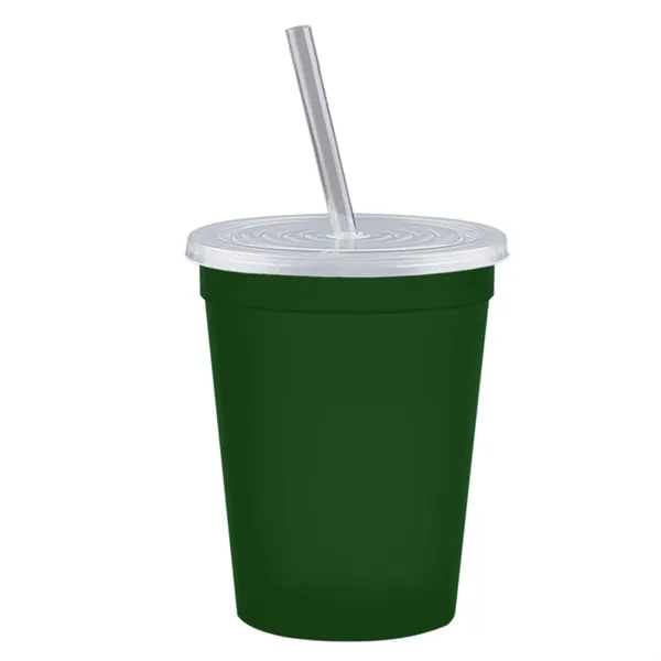 Molded in USA 16 oz. Stadium Cup with Lid & Straw... from ASI 40480 Koozie Group