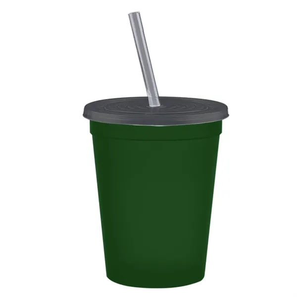 Molded in USA 16 oz. Stadium Cup with Lid & Straw... from ASI 40480 Koozie Group