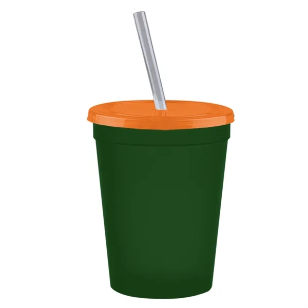 Molded in USA 16 oz. Stadium Cup with Lid & Straw... from ASI 40480 Koozie Group