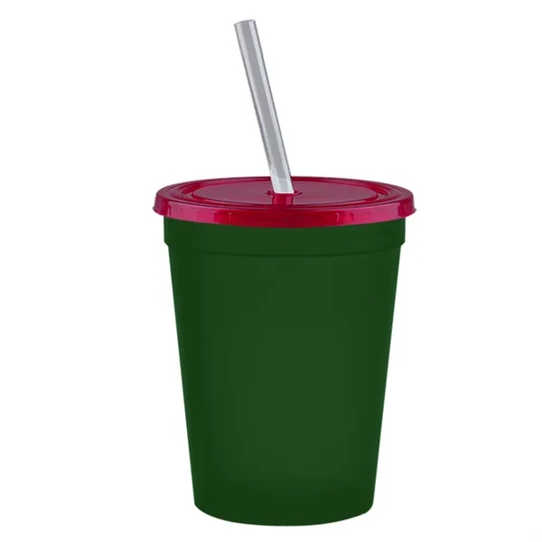 Molded in USA 16 oz. Stadium Cup with Lid & Straw... from ASI 40480 Koozie Group