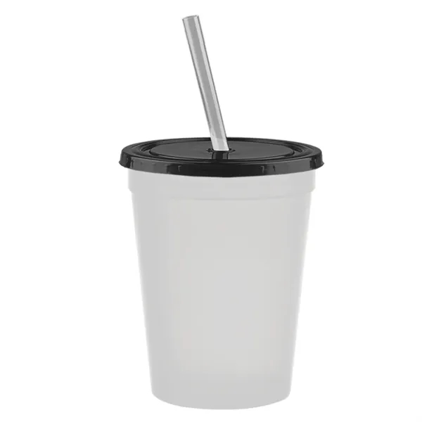 Molded in USA 16 oz. Stadium Cup with Lid & Straw... from ASI 40480 Koozie Group