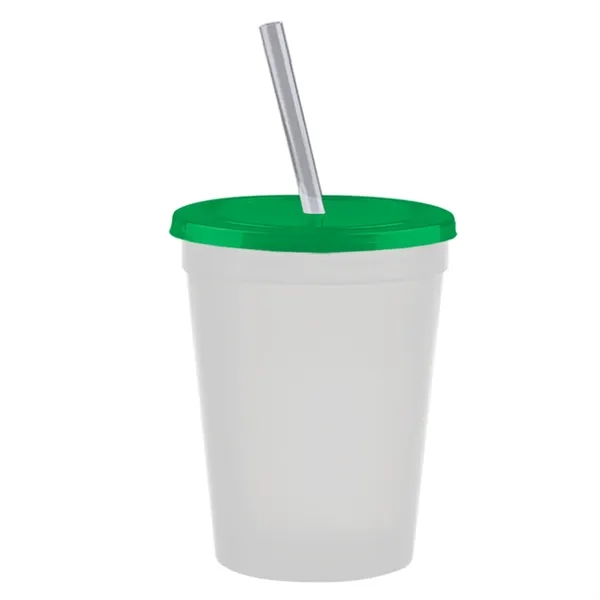 Molded in USA 16 oz. Stadium Cup with Lid & Straw... from ASI 40480 Koozie Group