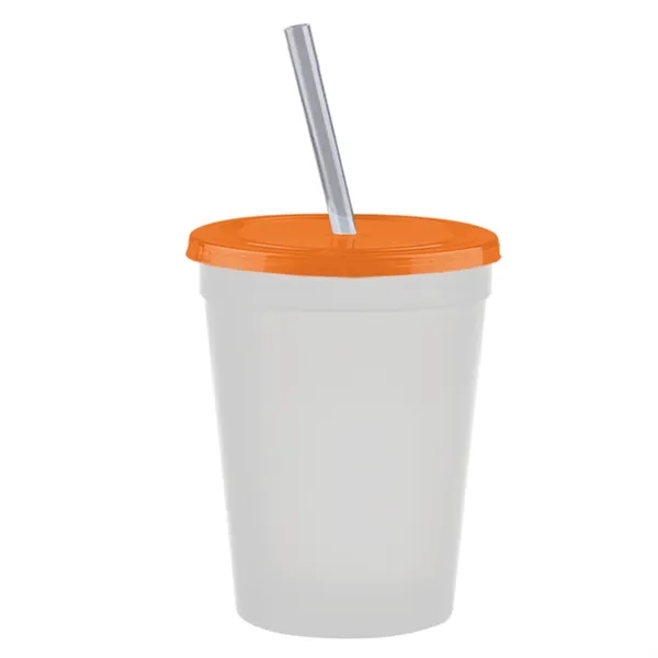 Molded in USA 16 oz. Stadium Cup with Lid & Straw... from ASI 40480 Koozie Group