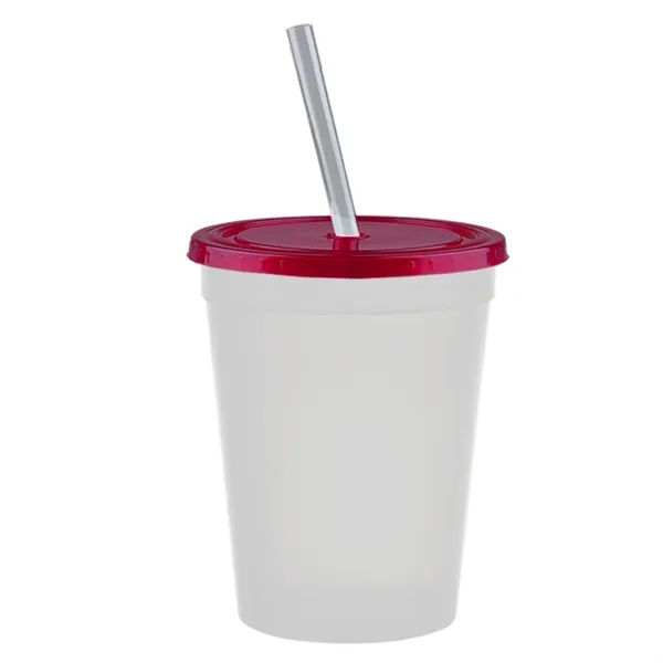 Molded in USA 16 oz. Stadium Cup with Lid & Straw... from ASI 40480 Koozie Group