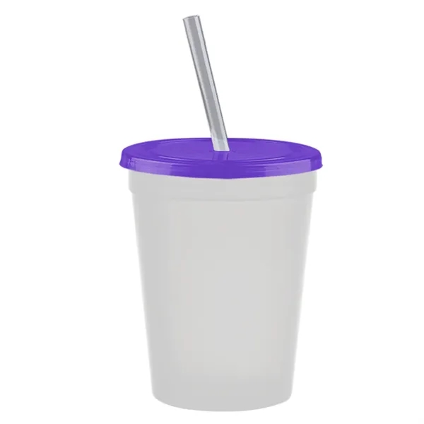 Molded in USA 16 oz. Stadium Cup with Lid & Straw... from ASI 40480 Koozie Group