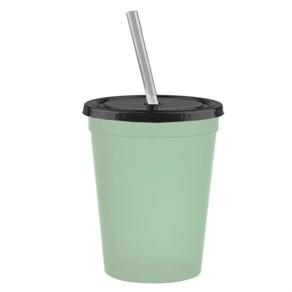 Molded in USA 16 oz. Stadium Cup with Lid & Straw... from ASI 40480 Koozie Group