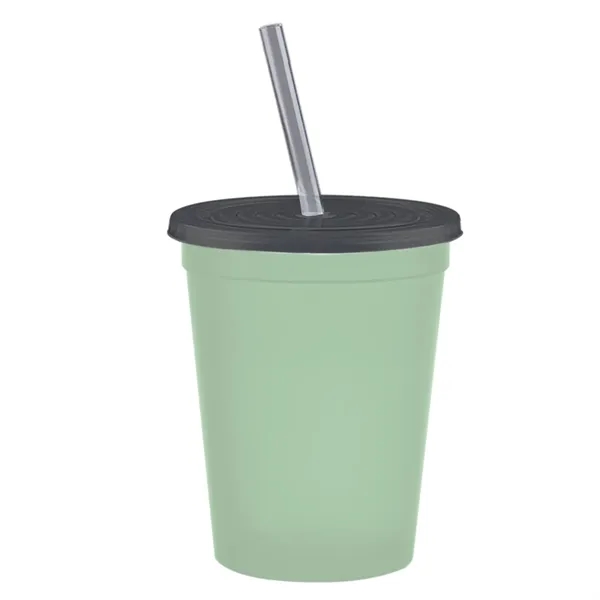 Molded in USA 16 oz. Stadium Cup with Lid & Straw... from ASI 40480 Koozie Group