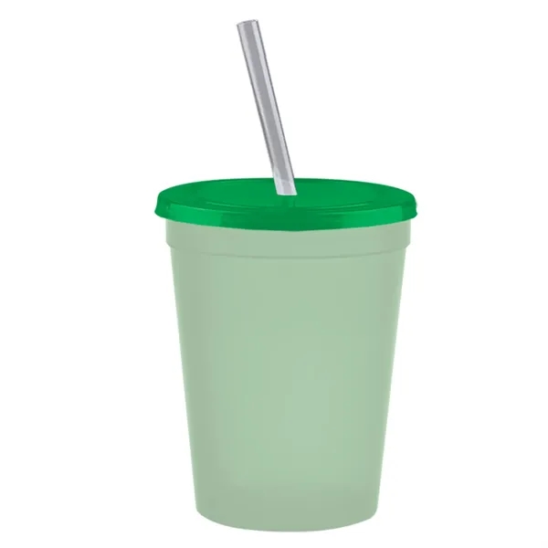 Molded in USA 16 oz. Stadium Cup with Lid & Straw... from ASI 40480 Koozie Group