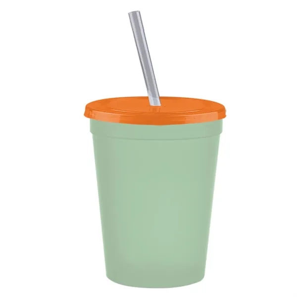 Molded in USA 16 oz. Stadium Cup with Lid & Straw... from ASI 40480 Koozie Group