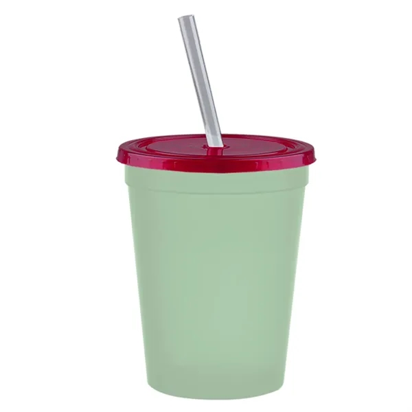 Molded in USA 16 oz. Stadium Cup with Lid & Straw... from ASI 40480 Koozie Group