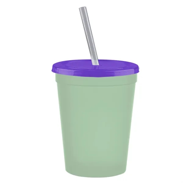 Molded in USA 16 oz. Stadium Cup with Lid & Straw... from ASI 40480 Koozie Group