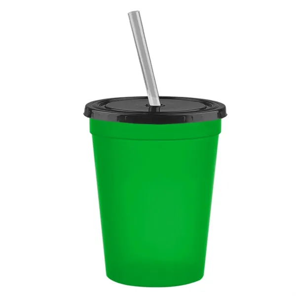 Molded in USA 16 oz. Stadium Cup with Lid & Straw... from ASI 40480 Koozie Group