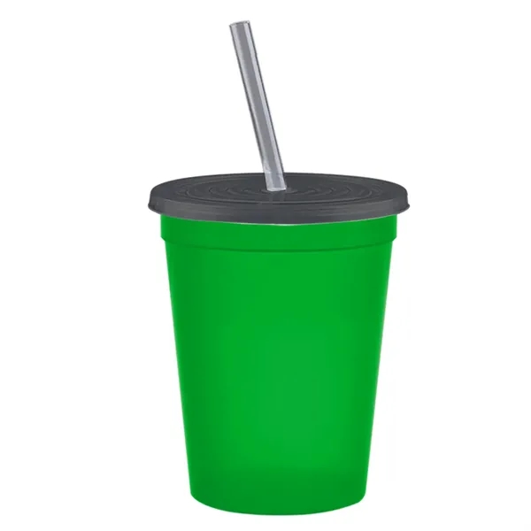 Molded in USA 16 oz. Stadium Cup with Lid & Straw... from ASI 40480 Koozie Group