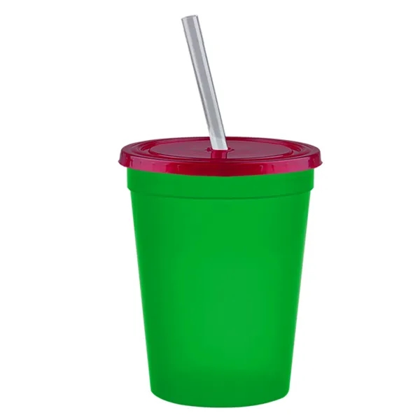 Molded in USA 16 oz. Stadium Cup with Lid & Straw... from ASI 40480 Koozie Group