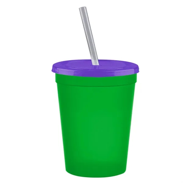 Molded in USA 16 oz. Stadium Cup with Lid & Straw... from ASI 40480 Koozie Group
