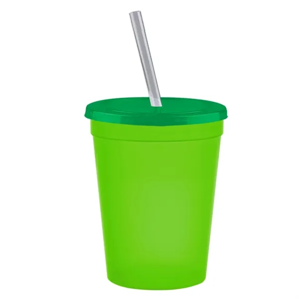 Molded in USA 16 oz. Stadium Cup with Lid & Straw... from ASI 40480 Koozie Group