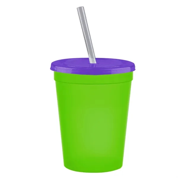 Molded in USA 16 oz. Stadium Cup with Lid & Straw... from ASI 40480 Koozie Group