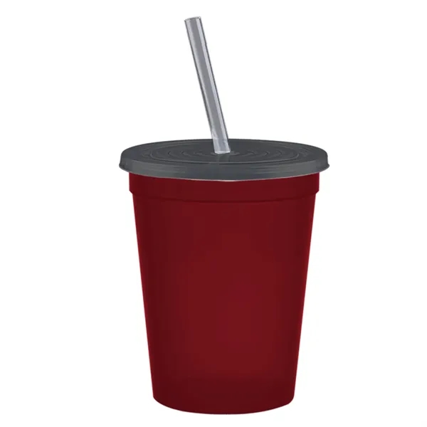 Molded in USA 16 oz. Stadium Cup with Lid & Straw... from ASI 40480 Koozie Group