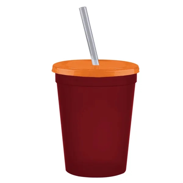 Molded in USA 16 oz. Stadium Cup with Lid & Straw... from ASI 40480 Koozie Group