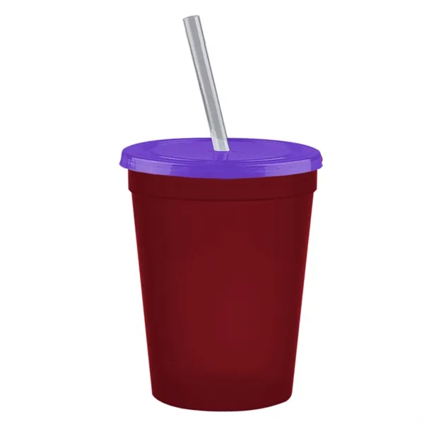 Molded in USA 16 oz. Stadium Cup with Lid & Straw... from ASI 40480 Koozie Group
