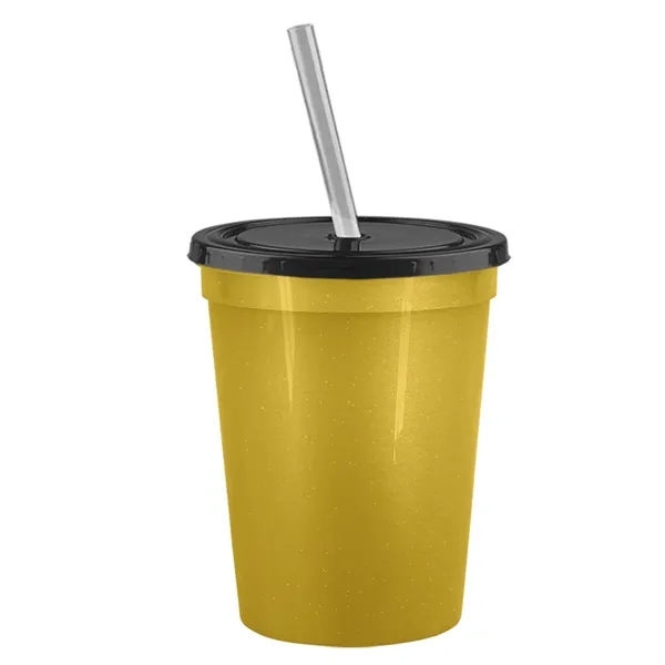 Molded in USA 16 oz. Stadium Cup with Lid & Straw... from ASI 40480 Koozie Group