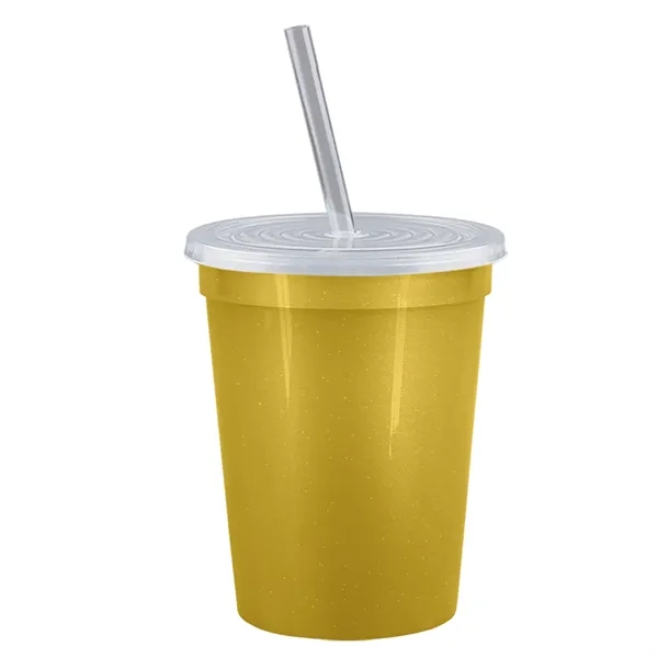 Molded in USA 16 oz. Stadium Cup with Lid & Straw... from ASI 40480 Koozie Group