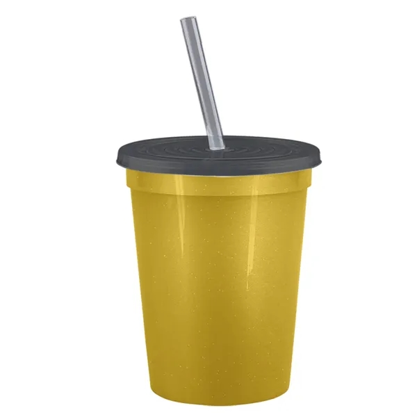 Molded in USA 16 oz. Stadium Cup with Lid & Straw... from ASI 40480 Koozie Group