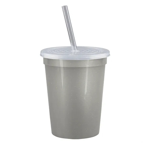Molded in USA 16 oz. Stadium Cup with Lid & Straw... from ASI 40480 Koozie Group