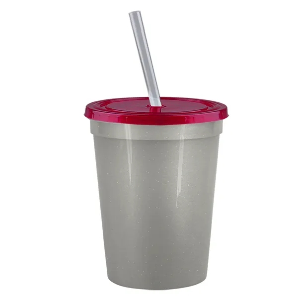 Molded in USA 16 oz. Stadium Cup with Lid & Straw... from ASI 40480 Koozie Group